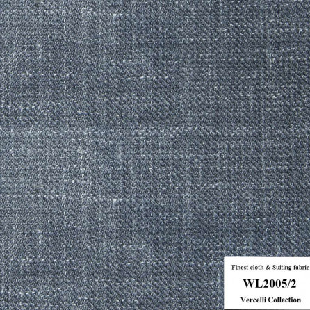 WL2005/2 Vercelli CXM - Vải Suit 95% Wool - Xanh Dương Trơn